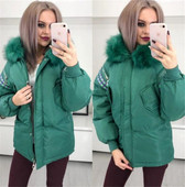 Modern női téli kabát kapucnival és pehellyel hét színben