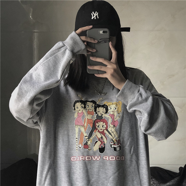 Bluză de damă sport-casual cu aplicație în negru și gri