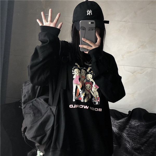 Bluză de damă sport-casual cu aplicație în negru și gri