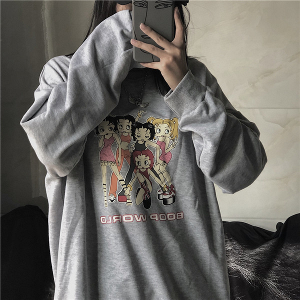 Bluză de damă sport-casual cu aplicație în negru și gri