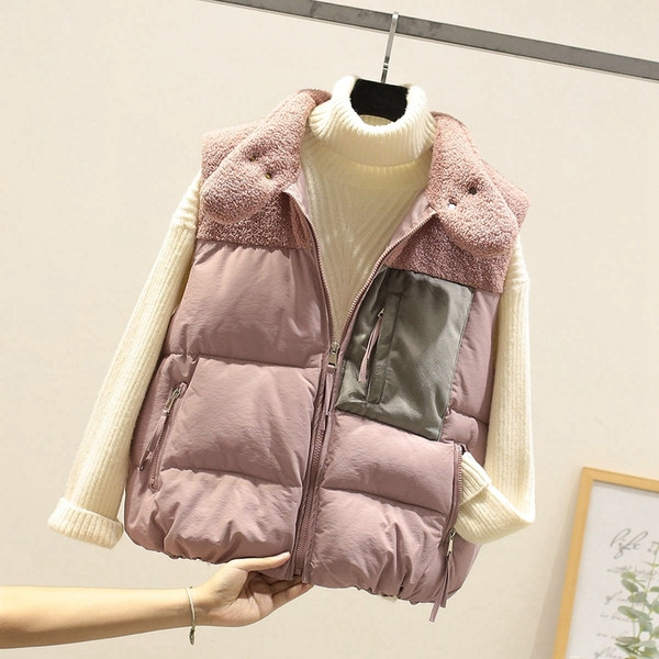 Нов модел ежедневен дамски елек в розов,черен и бежов цвят