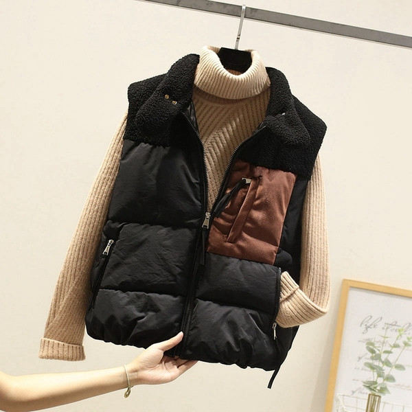 Нов модел ежедневен дамски елек в розов,черен и бежов цвят