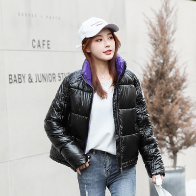 Μοντέρνο γυναικείο μπουφάν με ψηλό γιακά και τσέπες σε πέντε χρώματα