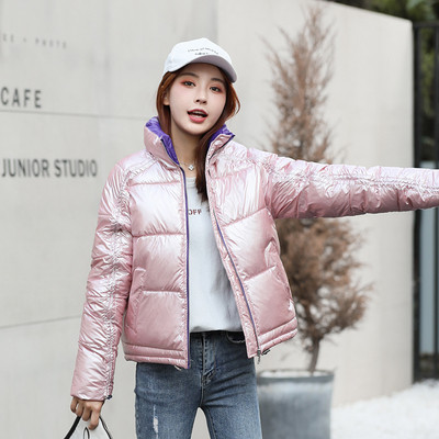 Μοντέρνο γυναικείο μπουφάν με ψηλό γιακά και τσέπες σε πέντε χρώματα