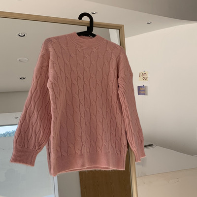 Női alkalmi pulóver zöld, narancs és fehér színben