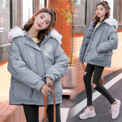 Női kabát kapucnival és pehellyel fekete, bézs és szürke színben