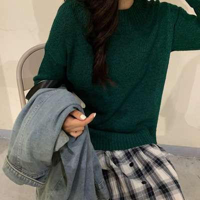 Női téli pulóver hosszú modell magas gallérral több színben