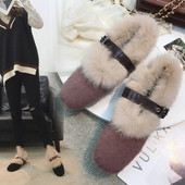 Γυναικεία μοκασίνια με πόρπη σε δύο χρώματα