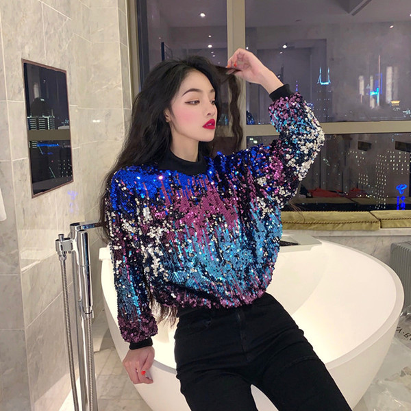 ÚJ modellű női blúz flitterekkel, két színben