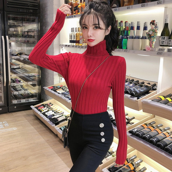 Pulover casual dama cu guler polo in rosu si bej