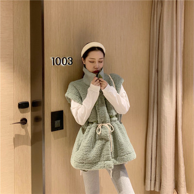 Κομψό γυναικείο γιλέκο με δεσμούς στη μέσης σε τρία χρώματα