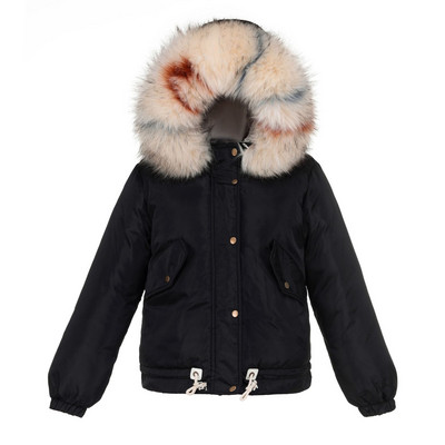 Női alkalmi rövid kabát kapucnival és pehellyel öt színben