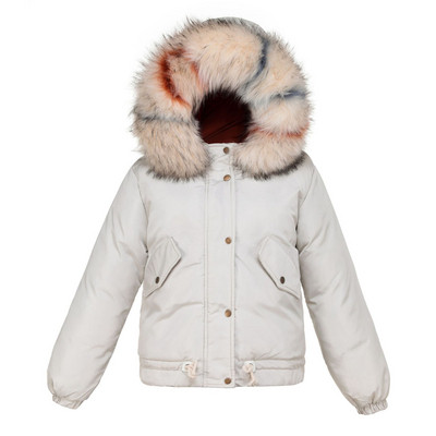 Női alkalmi rövid kabát kapucnival és pehellyel öt színben