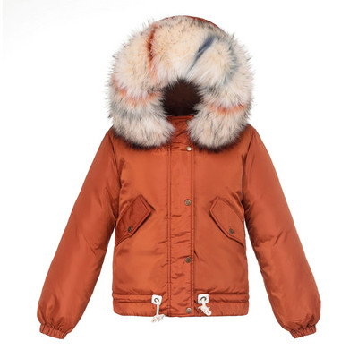 Női alkalmi rövid kabát kapucnival és pehellyel öt színben