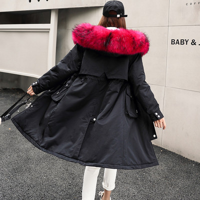 Μοντέρνο χειμερινό γυναικείο μπουφάν με απαλή επένδυση και κουκούλα με κάτω σε έξι χρώματα