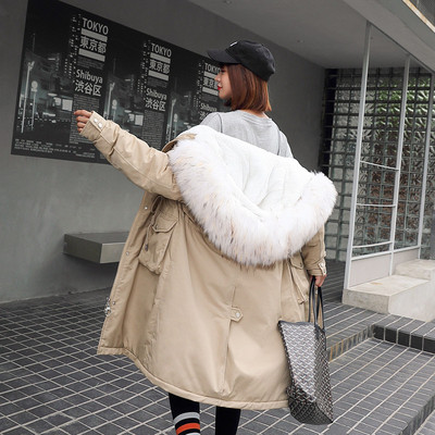 Μοντέρνο χειμερινό γυναικείο μπουφάν με απαλή επένδυση και κουκούλα με κάτω σε έξι χρώματα