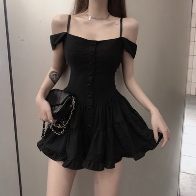 Rochie modernă de damă în alb-negru