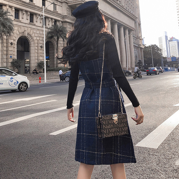 Set de bluză și rochie de damă modern cu curea și buzunar