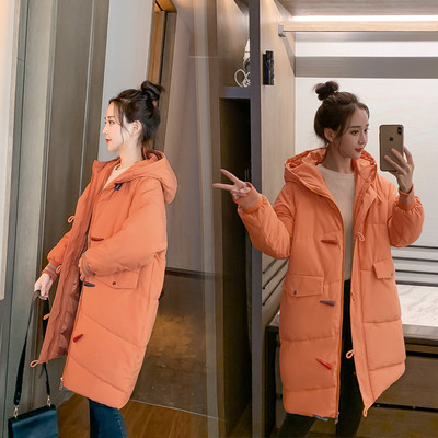 Modern női téli hosszú kabát - széles modell kapucnival öt színben