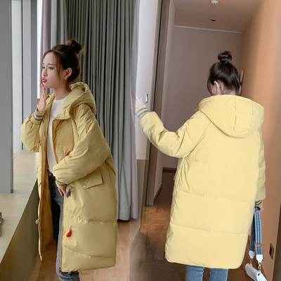 Modern női téli hosszú kabát - széles modell kapucnival öt színben