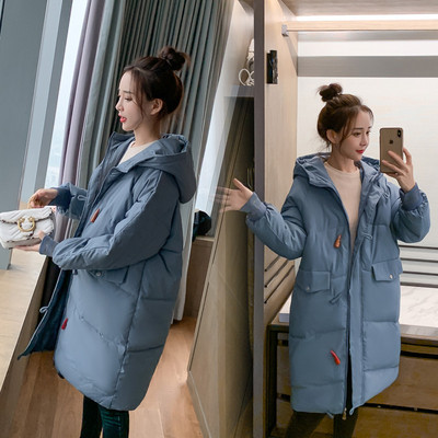 Modern női téli hosszú kabát - széles modell kapucnival öt színben