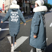 Γυναικείο μακρύ χειμωνιάτικο μπουφάν με πέντε χρώματα