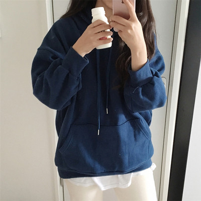 Rózsaszín és kék zsebekkel ellátott, alkalmi női pulóver