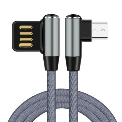 Сив data cable за бързо зареждане и синхронизиране на мобилни устройства TYPE A MICRO USB 
