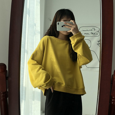 Bluză casual de damă cu decolteu rotund în verde, galben și albastru