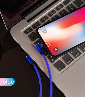 Data cable TYPE Lightning за мобилни устройства в син цвят