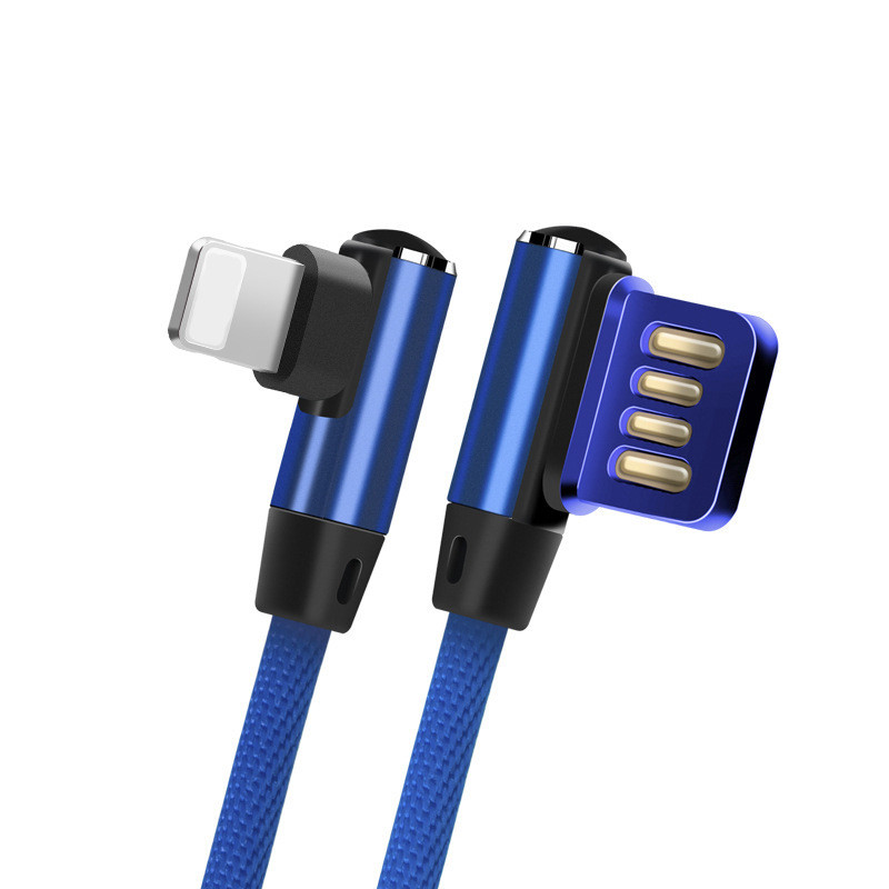 Data cable TYPE Lightning за мобилни устройства в син цвят