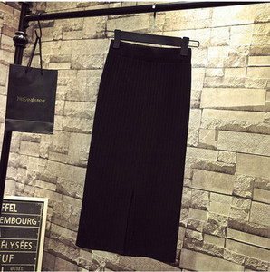 Γυναικεία κομψή φούστα με σχίσιμο σε διάφορα χρώματα