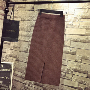 Γυναικεία κομψή φούστα με σχίσιμο σε διάφορα χρώματα