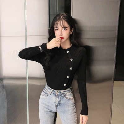 Γυναικεία casual μπλούζα με μακριά μανίκια και κουμπιά σε διαφορετικά χρώματα