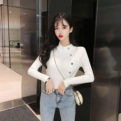 Γυναικεία casual μπλούζα με μακριά μανίκια και κουμπιά σε διαφορετικά χρώματα