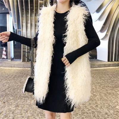 Μοντέρνο μακρύ γυλέκο χωρίς κουμπιά - τρία χρώματα