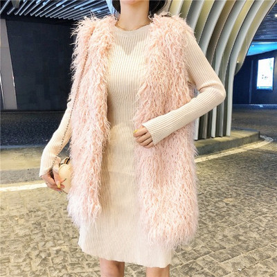 Μοντέρνο μακρύ γυλέκο χωρίς κουμπιά - τρία χρώματα