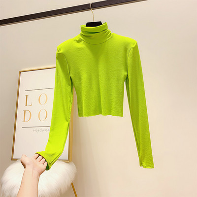 Γυναικεία μπλούζα με ψηλό γιακά σε διάφορα χρώματα