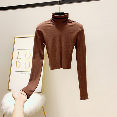 Γυναικεία μπλούζα με ψηλό γιακά σε διάφορα χρώματα