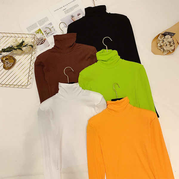 Γυναικεία μπλούζα με ψηλό γιακά σε διάφορα χρώματα