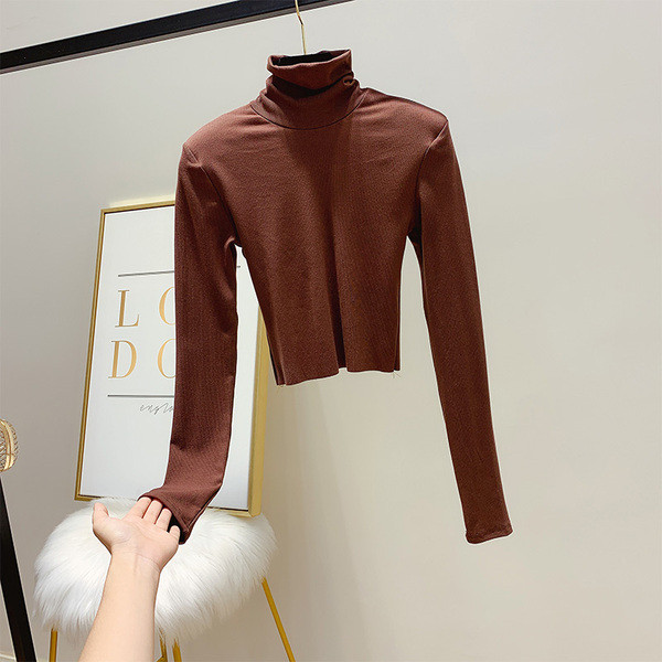 Γυναικεία μπλούζα με ψηλό γιακά σε διάφορα χρώματα