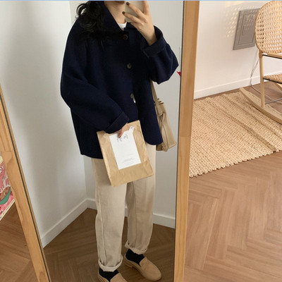 Palton de toamna de dama cu buzunare in trei culori