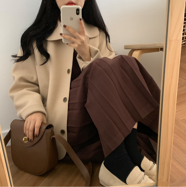 Palton de toamna de dama cu buzunare in trei culori