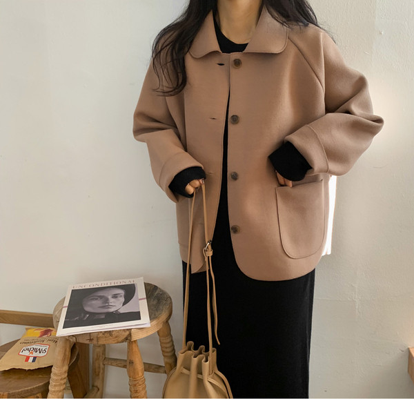 Palton de toamna de dama cu buzunare in trei culori