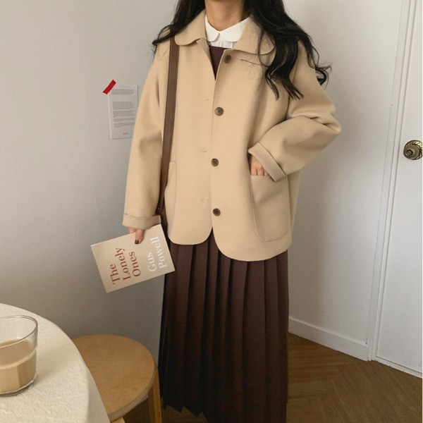 Palton de toamna de dama cu buzunare in trei culori