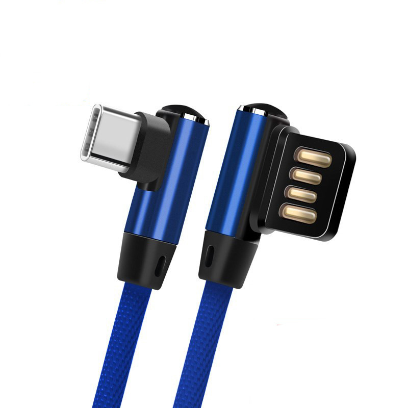 Ανθεκτικό καλώδιο USB TYPE-C για κινητές συσκευές με μπλε χρώμα