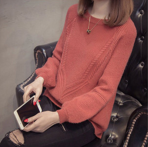 Νέο μοντέλο γυναικείο πουλόβερ με O-λαιμόκοψη - διάφορα χρώματα