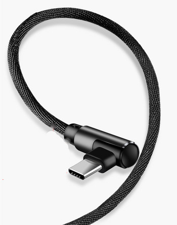 USB кабел за мобилни устройства TYPE-C в черен цвят