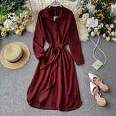 Rochie de dama tip camasa cu guler in mai multe culori