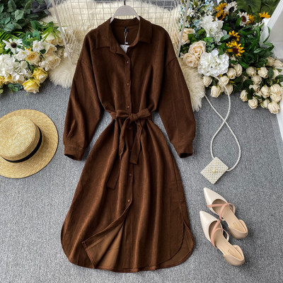 Rochie de dama tip camasa cu guler in mai multe culori